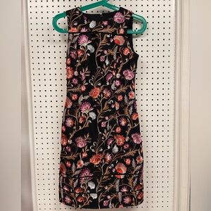 White House Black Market Pink and Orange Sheath Midi Dress